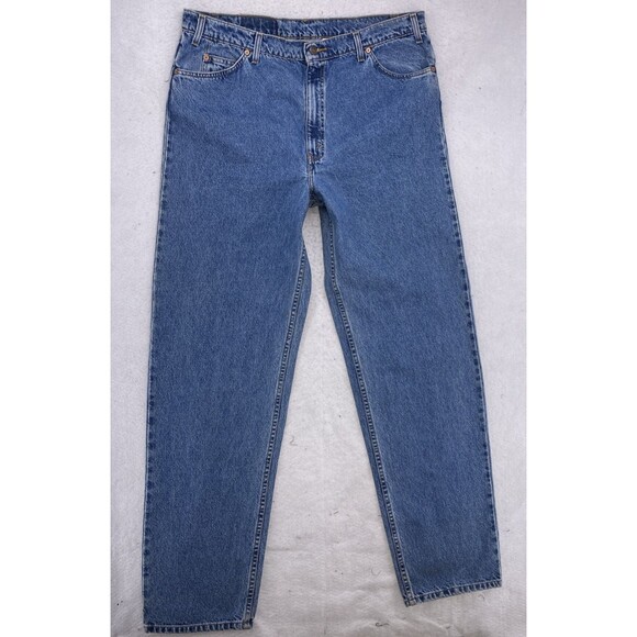 Levis 553 Jeans Mens 42x36 Denim 90s USA Relaxed Straight Dark Mid Rise Vintage - Picture 1 of 16